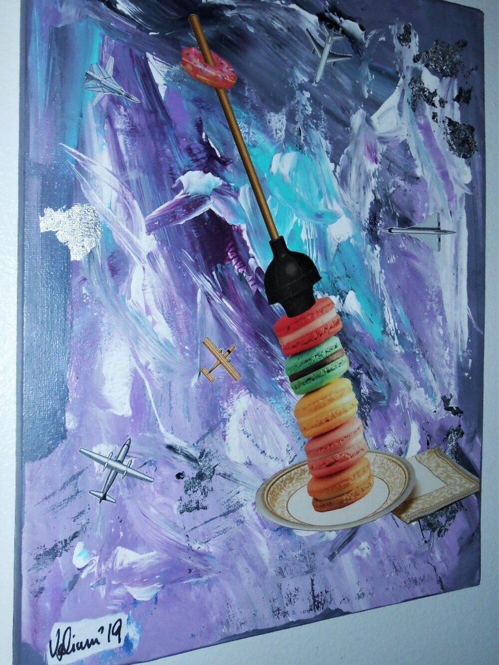 Original & unique collage on a 11 X 14 X 1/2 canvas